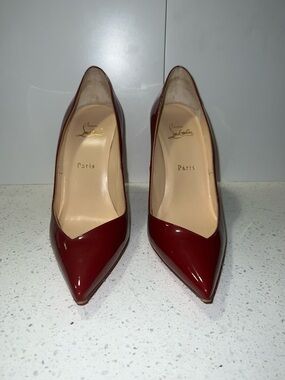 Christian Louboutin Red Patent Pointed-Toe Pumps